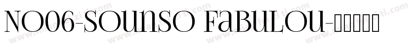 No06-Sounso Fabulou字体转换